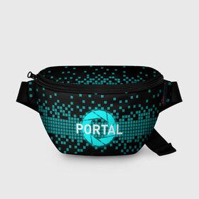 Поясная сумка 3D с принтом Portal в городе Новоалтайск, 100% полиэстер | плотная ткань, ремень с регулируемой длиной, внутри несколько карманов для мелочей, основное отделение и карман с обратной стороны сумки застегиваются на молнию | 3d | aperture science | black mesa xen | half life | portal | portal 2 | valve | игра | портал