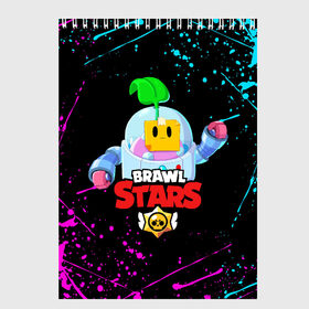 Скетчбук с принтом BRAWL STARS SPROUT в городе Новоалтайск, 100% бумага
 | 48 листов, плотность листов — 100 г/м2, плотность картонной обложки — 250 г/м2. Листы скреплены сверху удобной пружинной спиралью | 8 bit | 8 бит | bibi | brawl stars | crow | el brown | leon | leon shark | max | mr.p | phoenix | sally leon | shark | sprout | stars | virus | werewolf | акула | биби | вирус | ворон | леон | оборотень | пингвин
