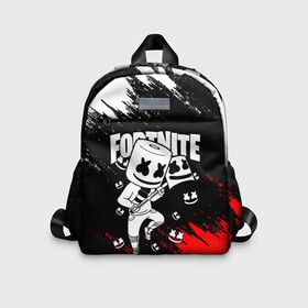 Детский рюкзак 3D с принтом FORTNITE x MARSHMELLO в городе Новоалтайск, 100% полиэстер | лямки с регулируемой длиной, сверху петелька, чтобы рюкзак можно было повесить на вешалку. Основное отделение закрывается на молнию, как и внешний карман. Внутри дополнительный карман. По бокам два дополнительных кармашка | fortnite | fortnite 2 | fortnite x маршмелло | ikonik | marshmello | ninja | ninja streamer | иконик | ниндзя | пили | фортнайт | фортнайт 2 | фортнайт глава 2