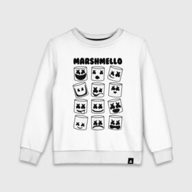 Детский свитшот хлопок с принтом FORTNITE x MARSHMELLO в городе Новоалтайск, 100% хлопок | круглый вырез горловины, эластичные манжеты, пояс и воротник | Тематика изображения на принте: deadmau5 | fortnite | fortnite 2 | fortnite x маршмелло | ikonik | marshmello | ninja | ninja streamer | raven | travis scott | ворон | иконик | ниндзя | пили | рейвен | трэвис скотт | фортнайт
