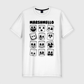 Мужская футболка хлопок Slim с принтом FORTNITE x MARSHMELLO в городе Новоалтайск, 92% хлопок, 8% лайкра | приталенный силуэт, круглый вырез ворота, длина до линии бедра, короткий рукав | Тематика изображения на принте: deadmau5 | fortnite | fortnite 2 | fortnite x маршмелло | ikonik | marshmello | ninja | ninja streamer | raven | travis scott | ворон | иконик | ниндзя | пили | рейвен | трэвис скотт | фортнайт