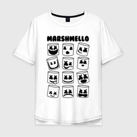 Мужская футболка хлопок Oversize с принтом FORTNITE x MARSHMELLO в городе Новоалтайск, 100% хлопок | свободный крой, круглый ворот, “спинка” длиннее передней части | deadmau5 | fortnite | fortnite 2 | fortnite x маршмелло | ikonik | marshmello | ninja | ninja streamer | raven | travis scott | ворон | иконик | ниндзя | пили | рейвен | трэвис скотт | фортнайт
