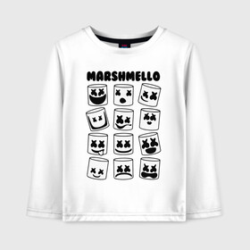 Детский лонгслив хлопок с принтом FORTNITE x MARSHMELLO в городе Новоалтайск, 100% хлопок | круглый вырез горловины, полуприлегающий силуэт, длина до линии бедер | deadmau5 | fortnite | fortnite 2 | fortnite x маршмелло | ikonik | marshmello | ninja | ninja streamer | raven | travis scott | ворон | иконик | ниндзя | пили | рейвен | трэвис скотт | фортнайт