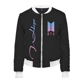 Женский бомбер 3D с принтом BTS J-Hope в городе Новоалтайск, 100% полиэстер | застегивается на молнию, по бокам два кармана без застежек, мягкие манжеты, по низу бомбера и на воротнике — эластичная резинка | bts | j hope | j pop | jimin | jin | jungkook | k pop | korea | music | nct | pop | pop idols | suga | v | айдолы | бтс | идолы | к поп | корейская музыка | корея | нст | поп | попса | чимин