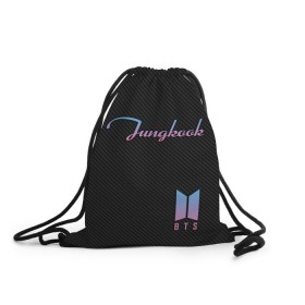 Рюкзак-мешок 3D с принтом BTS Jungkook в городе Новоалтайск, 100% полиэстер | плотность ткани — 200 г/м2, размер — 35 х 45 см; лямки — толстые шнурки, застежка на шнуровке, без карманов и подкладки | bts | j hope | j pop | jimin | jin | jungkook | k pop | korea | music | nct | pop | pop idols | suga | v | айдолы | бтс | идолы | к поп | корейская музыка | корея | нст | поп | попса | чимин