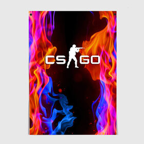 Постер с принтом CS:GO FIRE в городе Новоалтайск, 100% бумага
 | бумага, плотность 150 мг. Матовая, но за счет высокого коэффициента гладкости имеет небольшой блеск и дает на свету блики, но в отличии от глянцевой бумаги не покрыта лаком | computer game | counter strike | cs | cs go | csgo | game | glitch | битва огней | вой | го | игрок | компьютерная игра | контер страйк | контр страйк | контра | коунтер страйк | кс | огонь | пламя