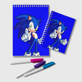 Блокнот с принтом SONIC в городе Новоалтайск, 100% бумага | 48 листов, плотность листов — 60 г/м2, плотность картонной обложки — 250 г/м2. Листы скреплены удобной пружинной спиралью. Цвет линий — светло-серый
 | Тематика изображения на принте: hedgehog | metal sonic | silver | silver the hedgehog | sonic | sonic boom | sonic the hedgehog | еж | ёж сонник | ежик | игры | кино | соник | соник в кино | фильм