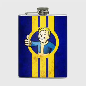 Фляга с принтом FALLOUT [4] в городе Новоалтайск, металлический корпус | емкость 0,22 л, размер 125 х 94 мм. Виниловая наклейка запечатывается полностью | fallout | fallout76 | vault | волт бой | фалаут | фоллаут