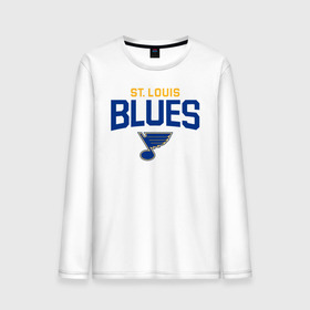 Мужской лонгслив хлопок с принтом Blues в городе Новоалтайск, 100% хлопок |  | blues | canada | cup | hockey | khl | maple | new york | nhl | ny | nyr | rangers | st.louis | stanley | stanley cup | toronto | usa | канада | кубок | листья | нхл | стенли | тарасенко | торонто | хоккей | шайба