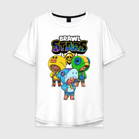 Мужская футболка хлопок Oversize с принтом Brawl Stars Leon Trio в городе Новоалтайск, 100% хлопок | свободный крой, круглый ворот, “спинка” длиннее передней части | 3 леона | brawl stars | brawl stars leon | leon | leon green | leon sally | leon shark | бравл старс | леон | леон акула | леон огонь | леон салли | леон старс | леоны