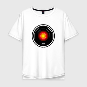 Мужская футболка хлопок Oversize с принтом HAL 9000 в городе Новоалтайск, 100% хлопок | свободный крой, круглый ворот, “спинка” длиннее передней части | 2001 | 2001:космическая одиссея | discovery one | eva pod | frank poole | hal 9000 | heywood floyd | space odyssey | stanley kubrick | vdgerir | космическая одиссея | стэнли кубрик