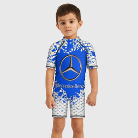 Детский купальный костюм 3D с принтом mercedes в городе Новоалтайск, Полиэстер 85%, Спандекс 15% | застежка на молнии на спине | amg | auto | mercedes | sport | авто | автомобиль | автомобильные | амг | бренд | марка | машины | мерседес | спорт