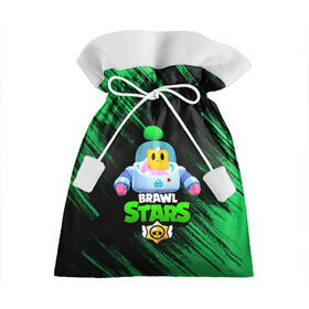 Подарочный 3D мешок с принтом BRAWL STARS SPROUT в городе Новоалтайск, 100% полиэстер | Размер: 29*39 см | brawl | brawl stars | brawl stars sprout | clash | sprout | бравл старс | игра | мобильные игры | спраут