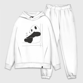 Мужской костюм хлопок OVERSIZE с принтом Little Panda в городе Новоалтайск,  |  | panda | панда | рисунок