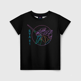 Детская футболка 3D с принтом Eva 01, Vaporwave, Evangelion в городе Новоалтайск, 100% гипоаллергенный полиэфир | прямой крой, круглый вырез горловины, длина до линии бедер, чуть спущенное плечо, ткань немного тянется | Тематика изображения на принте: 90 | anime | cyborg | eva | eva 01 | evangelion | manga | meha | misato | rei | robot | vaporwave | аниме | вейпорвейв | ева | ева 01 | евангелион | манга | мисато | робот | синдзи