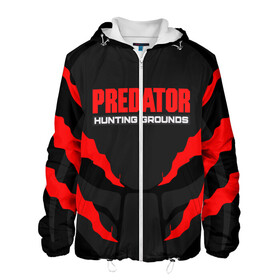 Мужская куртка 3D с принтом PREDATOR:HUNTING GROUNDS в городе Новоалтайск, ткань верха — 100% полиэстер, подклад — флис | прямой крой, подол и капюшон оформлены резинкой с фиксаторами, два кармана без застежек по бокам, один большой потайной карман на груди. Карман на груди застегивается на липучку | predator hunting grounds | predator. | охотничьи угодья | чужой против хищника