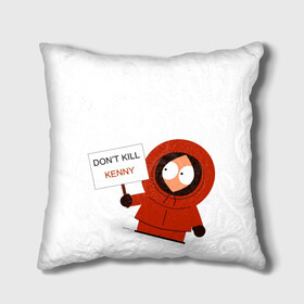 Подушка 3D с принтом Kenny McCormick в городе Новоалтайск, наволочка – 100% полиэстер, наполнитель – холлофайбер (легкий наполнитель, не вызывает аллергию). | состоит из подушки и наволочки. Наволочка на молнии, легко снимается для стирки | south park | южный парк