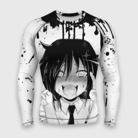Мужской рашгард 3D с принтом Ахегао лицо монохром в городе Новоалтайск,  |  | ahegao | аниме | ахегао | ахэгао | мульт | мультфильм | сенпай | сэмпай