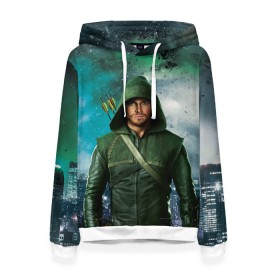Женская толстовка 3D с принтом Arrow в городе Новоалтайск, 100% полиэстер  | двухслойный капюшон со шнурком для регулировки, мягкие манжеты на рукавах и по низу толстовки, спереди карман-кенгуру с мягким внутренним слоем. | arrow | oliver queen | vdzabma | оливер куинн | стрела