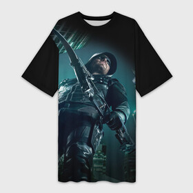 Платье-футболка 3D с принтом Green Arrow в городе Новоалтайск,  |  | arrow | oliver queen | vdzabma | оливер куинн | стрела