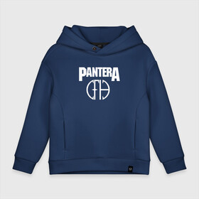 Детское худи Oversize хлопок с принтом Pantera. в городе Новоалтайск, френч-терри — 70% хлопок, 30% полиэстер. Мягкий теплый начес внутри —100% хлопок | боковые карманы, эластичные манжеты и нижняя кромка, капюшон на магнитной кнопке | pantera | американская метал группа | грув метал | группа | музыка | пантера | рок | рок группа