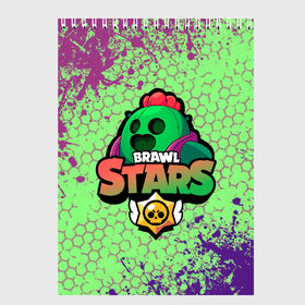 Скетчбук с принтом Brawl Stars Spike в городе Новоалтайск, 100% бумага
 | 48 листов, плотность листов — 100 г/м2, плотность картонной обложки — 250 г/м2. Листы скреплены сверху удобной пружинной спиралью | Тематика изображения на принте: brawl | brawl stars | spike | бравл | бравл кактус | бравл спайк | бравл старс | кактус | спайк | спайк бравл старс | спике