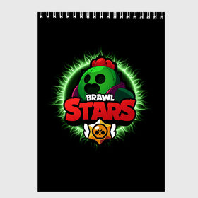 Скетчбук с принтом Brawl Stars Spike в городе Новоалтайск, 100% бумага
 | 48 листов, плотность листов — 100 г/м2, плотность картонной обложки — 250 г/м2. Листы скреплены сверху удобной пружинной спиралью | Тематика изображения на принте: brawl | brawl stars | spike | бравл | бравл кактус | бравл спайк | бравл старс | кактус | спайк | спайк бравл старс | спике