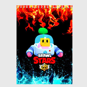 Скетчбук с принтом BRAWL STARS SPROUT в городе Новоалтайск, 100% бумага
 | 48 листов, плотность листов — 100 г/м2, плотность картонной обложки — 250 г/м2. Листы скреплены сверху удобной пружинной спиралью | Тематика изображения на принте: brawl stars спраут | sprout | бравл старс | игра | новый персонаж | спраут