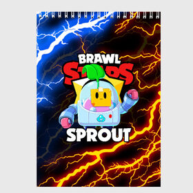 Скетчбук с принтом BRAWL STARS SPROUT в городе Новоалтайск, 100% бумага
 | 48 листов, плотность листов — 100 г/м2, плотность картонной обложки — 250 г/м2. Листы скреплены сверху удобной пружинной спиралью | 8 bit | 8 бит | bibi | brawl stars | crow | el brown | leon | leon shark | max | mr.p | phoenix | sally leon | shark | sprout | stars | virus | werewolf | акула | биби | вирус | ворон | леон | оборотень | пингвин