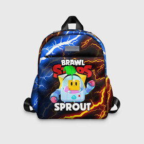 Детский рюкзак 3D с принтом BRAWL STARS SPROUT в городе Новоалтайск, 100% полиэстер | лямки с регулируемой длиной, сверху петелька, чтобы рюкзак можно было повесить на вешалку. Основное отделение закрывается на молнию, как и внешний карман. Внутри дополнительный карман. По бокам два дополнительных кармашка | 8 bit | 8 бит | bibi | brawl stars | crow | el brown | leon | leon shark | max | mr.p | phoenix | sally leon | shark | sprout | stars | virus | werewolf | акула | биби | вирус | ворон | леон | оборотень | пингвин