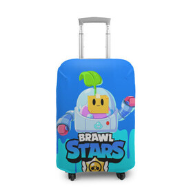 Чехол для чемодана 3D с принтом Brawl Stars SPROUT. в городе Новоалтайск, 86% полиэфир, 14% спандекс | двустороннее нанесение принта, прорези для ручек и колес | bibi | brawl stars | crow | leon | leon shark | max | mecha crow | mr.p | sally leon | shark | sprout | virus 8 bit | берли | биби | бравл старс | вирус 8 бит | ворон | леон | макс | мешха кров | оборотень | спроут | сэли леон