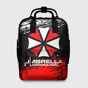 Женский рюкзак 3D с принтом Umbrella Corporation. в городе Новоалтайск, 100% полиэстер | лямки с регулируемой длиной, сверху ручки, чтобы рюкзак нести как сумку. Основное отделение закрывается на молнию, как и внешний карман. Внутри два дополнительных кармана, один из которых закрывается на молнию. По бокам два дополнительных кармашка, куда поместится маленькая бутылочка
 | resident evil | umbrella corporation | амбрелла | амбрелла корпорейшн | вирус | вымышленная военная и фармацевтическая корпорация | игра | умбрелла