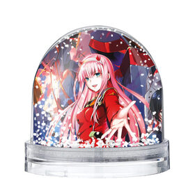 Снежный шар с принтом DARLING IN THE FRANXX в городе Новоалтайск, Пластик | Изображение внутри шара печатается на глянцевой фотобумаге с двух сторон | 02 | anime | darling in the franxx | hiro | manga | zero two | аниме | любимый во франксе | манга | милый во франксе | ноль два | хиро