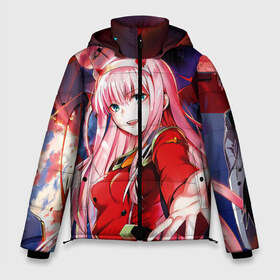 Мужская зимняя куртка 3D с принтом DARLING IN THE FRANXX в городе Новоалтайск, верх — 100% полиэстер; подкладка — 100% полиэстер; утеплитель — 100% полиэстер | длина ниже бедра, свободный силуэт Оверсайз. Есть воротник-стойка, отстегивающийся капюшон и ветрозащитная планка. 

Боковые карманы с листочкой на кнопках и внутренний карман на молнии. | 02 | anime | darling in the franxx | hiro | manga | zero two | аниме | любимый во франксе | манга | милый во франксе | ноль два | хиро