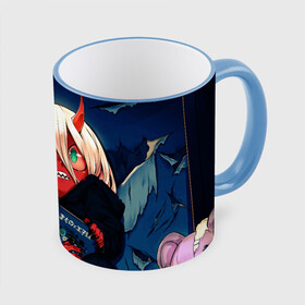 Кружка с полной запечаткой с принтом DARLING IN THE FRANXX в городе Новоалтайск, керамика | ёмкость 330 мл | Тематика изображения на принте: 02 | anime | darling in the franxx | hiro | manga | zero two | аниме | любимый во франксе | манга | милый во франксе | ноль два | хиро