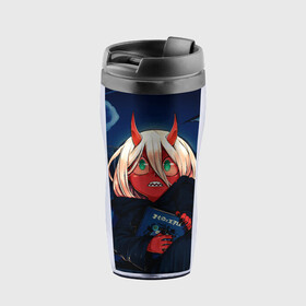 Термокружка-непроливайка с принтом DARLING IN THE FRANXX в городе Новоалтайск, внутренняя часть — пищевой пластик, наружная часть — прозрачный пластик, между ними — полиграфическая вставка с рисунком | объем — 350 мл, герметичная крышка | Тематика изображения на принте: 02 | anime | darling in the franxx | hiro | manga | zero two | аниме | любимый во франксе | манга | милый во франксе | ноль два | хиро