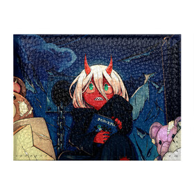 Обложка для студенческого билета с принтом DARLING IN THE FRANXX в городе Новоалтайск, натуральная кожа | Размер: 11*8 см; Печать на всей внешней стороне | 02 | anime | darling in the franxx | hiro | manga | zero two | аниме | любимый во франксе | манга | милый во франксе | ноль два | хиро