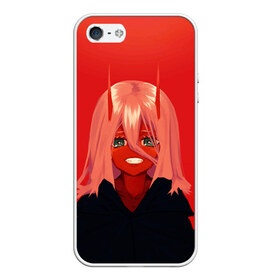 Чехол для iPhone 5/5S матовый с принтом LITTLE DEVIL в городе Новоалтайск, Силикон | Область печати: задняя сторона чехла, без боковых панелей | Тематика изображения на принте: 02 | anime | darling in the franxx | hiro | manga | zero two | аниме | любимый во франксе | манга | милый во франксе | ноль два | хиро