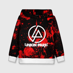 Детская толстовка 3D с принтом Linkin Park в городе Новоалтайск, 100% полиэстер | двухслойный капюшон со шнурком для регулировки, мягкие манжеты на рукавах и по низу толстовки, спереди карман-кенгуру с мягким внутренним слоем | chester bennington | linkin park | rock | группа | линкин парк | логотип | музыка | рок | рок н ролл | честер беннингтон | эмблема