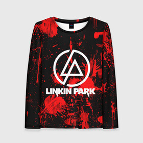 Женский лонгслив 3D с принтом Linkin Park в городе Новоалтайск, 100% полиэстер | длинные рукава, круглый вырез горловины, полуприлегающий силуэт | chester bennington | linkin park | rock | группа | линкин парк | логотип | музыка | рок | рок н ролл | честер беннингтон | эмблема