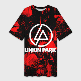 Платье-футболка 3D с принтом Linkin Park в городе Новоалтайск,  |  | Тематика изображения на принте: chester bennington | linkin park | rock | группа | линкин парк | логотип | музыка | рок | рок н ролл | честер беннингтон | эмблема
