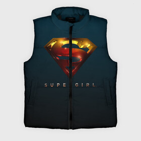 Мужской жилет утепленный 3D с принтом Supergirl Logo в городе Новоалтайск,  |  | Тематика изображения на принте: supergirl | vdzabma | супергерл