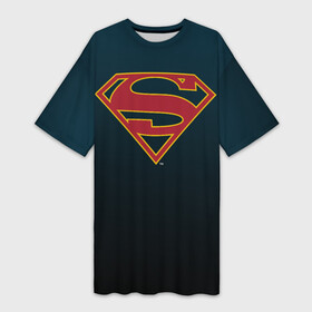 Платье-футболка 3D с принтом Supergirl Logo в городе Новоалтайск,  |  | Тематика изображения на принте: supergirl | vdzabma | супергерл