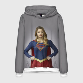 Мужская толстовка 3D с принтом Supergirl в городе Новоалтайск, 100% полиэстер | двухслойный капюшон со шнурком для регулировки, мягкие манжеты на рукавах и по низу толстовки, спереди карман-кенгуру с мягким внутренним слоем. | kara danvers | supergirl | vdzabma | кара дэнверс | супергерл