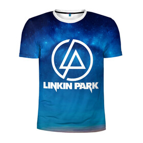 Мужская футболка 3D спортивная с принтом Linkin Park в городе Новоалтайск, 100% полиэстер с улучшенными характеристиками | приталенный силуэт, круглая горловина, широкие плечи, сужается к линии бедра | Тематика изображения на принте: chester bennington | linkin park | rock | space | группа | космос | линкин парк | логотип | музыка | рок | рок н ролл | честер беннингтон | эмблема