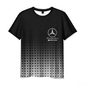 Мужская футболка 3D с принтом Mercedes-Benz в городе Новоалтайск, 100% полиэфир | прямой крой, круглый вырез горловины, длина до линии бедер | amg | mercedes | mercedes значок | mercedes лого | mercedes марка | амг | бенц | лого автомобиля | логотип мерседес | мерин | мерс | мерседес | мерседес бенз | мерседес лого | мерседес эмблема