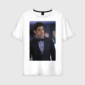 Женская футболка хлопок Oversize с принтом Winn Schott в городе Новоалтайск, 100% хлопок | свободный крой, круглый ворот, спущенный рукав, длина до линии бедер
 | supergirl | vdzabma | winn schott | супергерл | уинн шотт