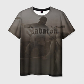 Мужская футболка 3D с принтом Sabaton. в городе Новоалтайск, 100% полиэфир | прямой крой, круглый вырез горловины, длина до линии бедер | battle metal | sabaton | военная тематика | военные песни | война | история войны | классика | музыка | патриотизм | рок | рок группа | сабатон | солдаты | шведская хэви пауэр метал группа