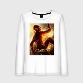 Женский лонгслив хлопок с принтом The Flash в городе Новоалтайск, 100% хлопок |  | barry allen | the flash | vdzabma | барри аллен | флэш