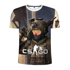 Мужская футболка 3D спортивная с принтом CS:GO в городе Новоалтайск, 100% полиэстер с улучшенными характеристиками | приталенный силуэт, круглая горловина, широкие плечи, сужается к линии бедра | counter strike | cs | cs go | csgo | game | винтовка | вой | го | игрок | компьютерная игра | контер страйк | контр страйк | контра | коунтер страйк | кс | оружие | пистолет